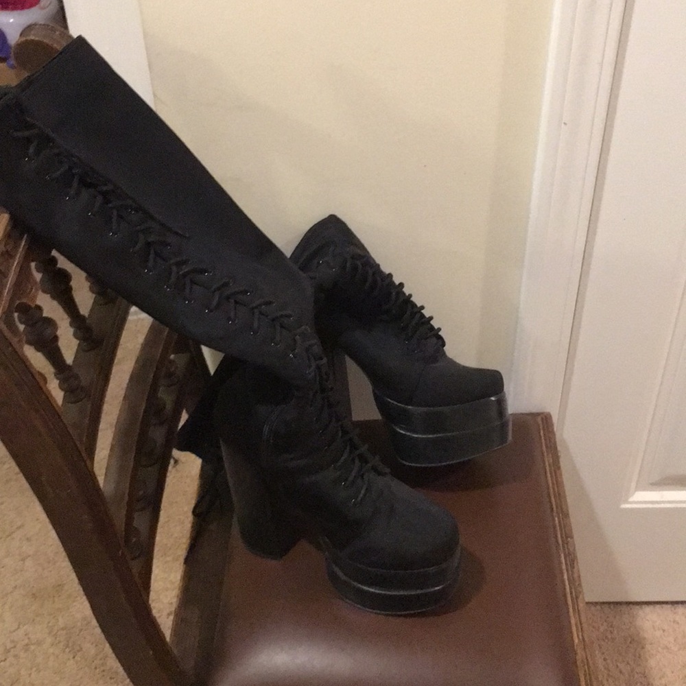 Jeffrey Campbell knee high platforms